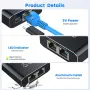 Gigabit Ethernet сплитер 1 към 2 с висока скорост 1000Mbps, снимка 4