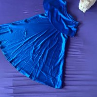 Официална синя рокля с едно рамо размер М, снимка 1 - Рокли - 40080198
