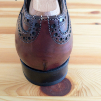 Santoni Oxford Brogue Goodyear + подарък, снимка 7 - Официални обувки - 36499461