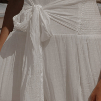 Дамски панталон в бяло, с висока талия и широки крачоли, снимка 12 - Панталони - 44597583