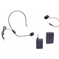 Система с приемник и предавател, 1 микрофон диадема, 1 микрофон брошка WG-2011, снимка 2 - Микрофони - 41465019