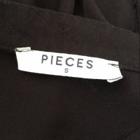 Pieces Класическа черна рокля тип риза, снимка 7 - Рокли - 41676826