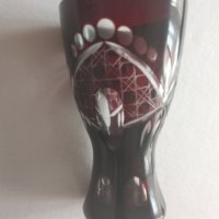 Рязан кристал Винтидж-  Ваза Рубинено червен , снимка 3 - Други ценни предмети - 40900801
