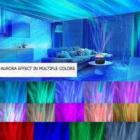 Usb Цветна Aurora Въртяща се магическа топка Сцена Ktv Хотел Лазерна лампа Прожекционна светлина , снимка 8 - Прожектори - 40894427