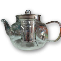 Прозрачен стъклен чайник с инфузер за кафе и чай, снимка 2 - Аксесоари за кухня - 44933630