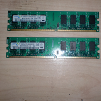 117.Ram DDR2 667 MHz PC2-5300,2GB.SAMSUNG.НОВ.Кит 2 Броя, снимка 1 - RAM памет - 36454685