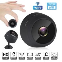 Мини Скрита Камера Smartis А9, Шпионска камера, Wireless, Full HD, Нощно виждане, Черен, снимка 1 - Камери - 42376022