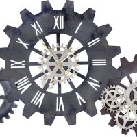 Метален часовник в индустриален стил, снимка 4 - Стенни часовници - 41045894