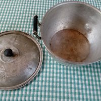 Стара алуминиева тава с капак / 1, снимка 4 - Съдове за готвене - 41435513