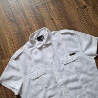Страхотна мъжка ленена риза JUST CAVALLI ,размер L,  100%  лен , снимка 4 - Ризи - 41439466
