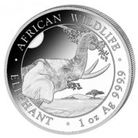 Сребро 1 oz Сомалийски Слон 2023, снимка 1 - Нумизматика и бонистика - 40706017