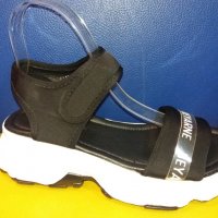 Дамски спортни сандали LADYSTAR, пудра и черно, снимка 3 - Сандали - 33828845