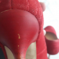 Високи червени обувки tergan , снимка 3 - Дамски обувки на ток - 36311367