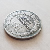 10 стотинки 1888 година Княжество България добра монета №2, снимка 3 - Нумизматика и бонистика - 42043028
