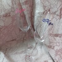 Чаши с надпис - Кум и Кума, снимка 1 - Сватбени аксесоари - 44456206