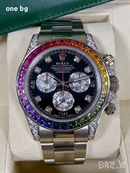 Rolex Daytona White Gold Rainbow , снимка 1