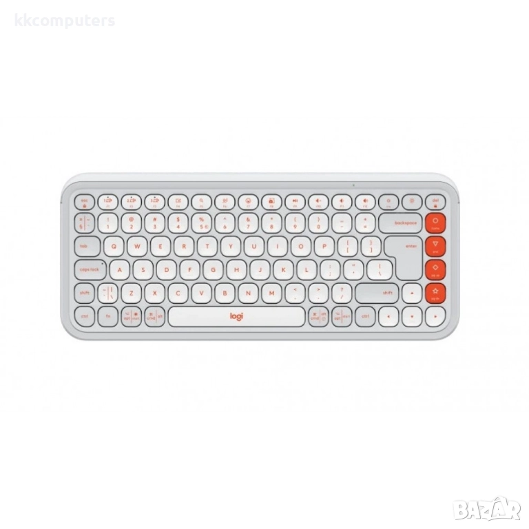 Logitech Pop Icon Keys Безжична Клавиатура, Бяла, снимка 1