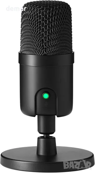 Мини USB кондензаторен кардиоиден микрофон Amazon Basics, черен, снимка 1