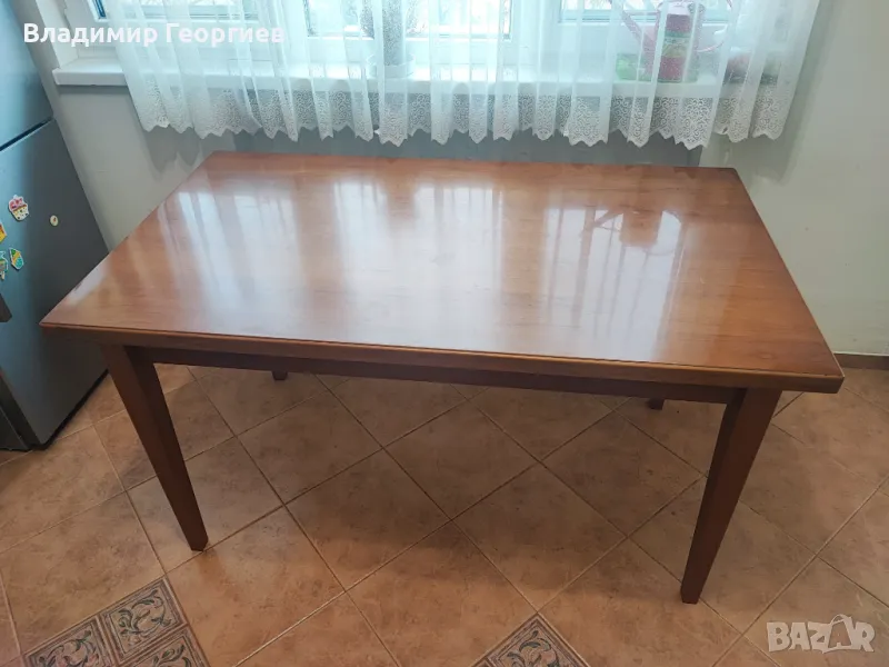 Масивна трапезна маса 140 на 80, снимка 1