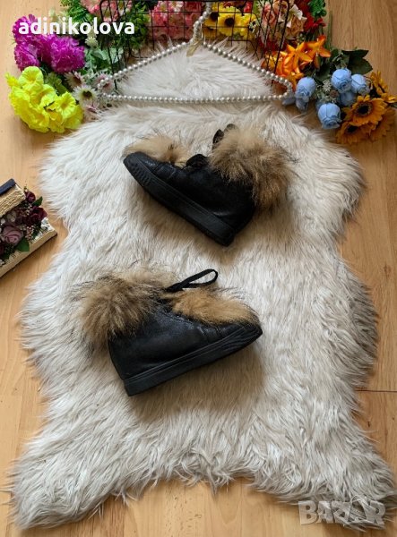 Боти/кецове с естествен косъм, снимка 1