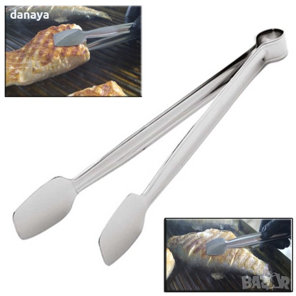 3815 Кухненска щипка за скара сервиране BBQ, снимка 1