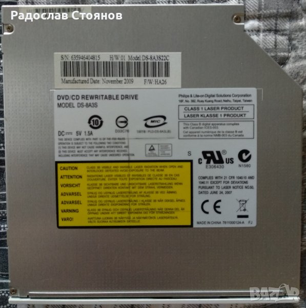 Оптично устройство DVD/CD ROM Rewritable Drive Lite-on, снимка 1