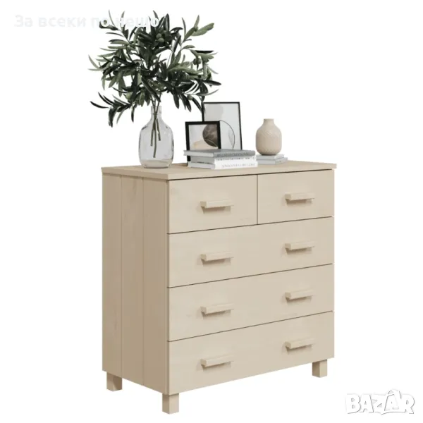 Бюфет, меденокафяв, 79x40x80 см, бор масив, снимка 1