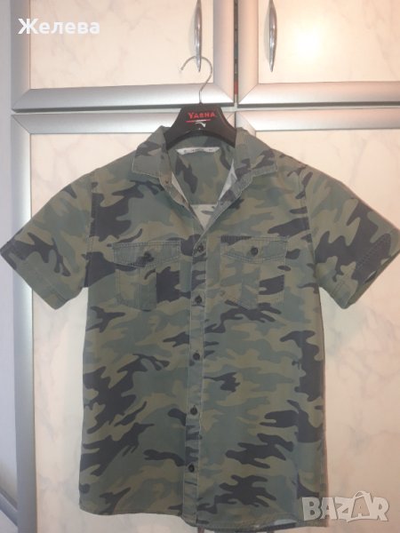 Детска риза с къс ръкав, камуфлаж, снимка 1