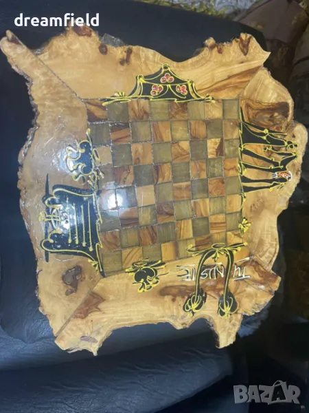 Ръчно изработен шах, маслина, Тунис, снимка 1