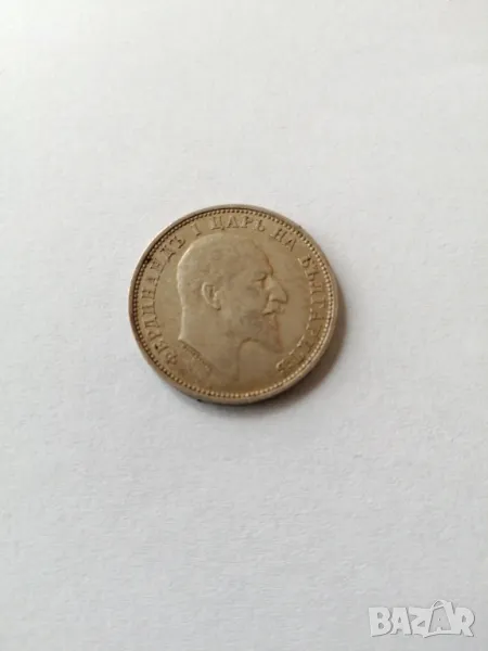 1 лев 1910 Фердинанд сребро , снимка 1