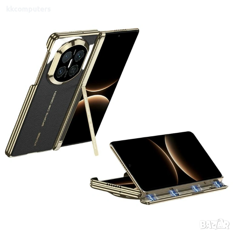 GKK магнитен калъф за Huawei Mate X7 с двойна ос на пантата и стойка, протектор, 3 цвята, снимка 1