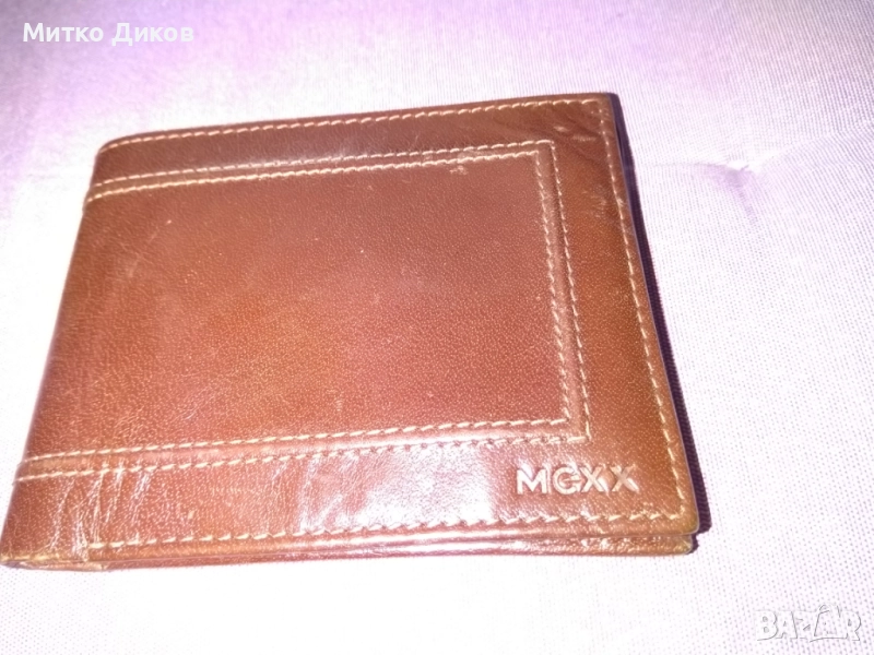 MEXX марков портфейл нов естествена кожа 120х95мм, снимка 1