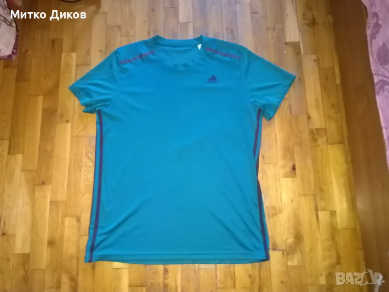 Адидас маркова тениска размер Л отлична зелена маслинено, снимка 1