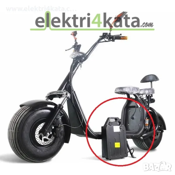 Батерия Li-ion 60V-12Ah за електрически скутер Citycoco (допълнителна), снимка 1