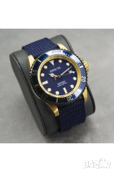 ✅ Swiss Made Мъжки часовник Invicta Pro Diver златист тъмносин модел 38239, снимка 1