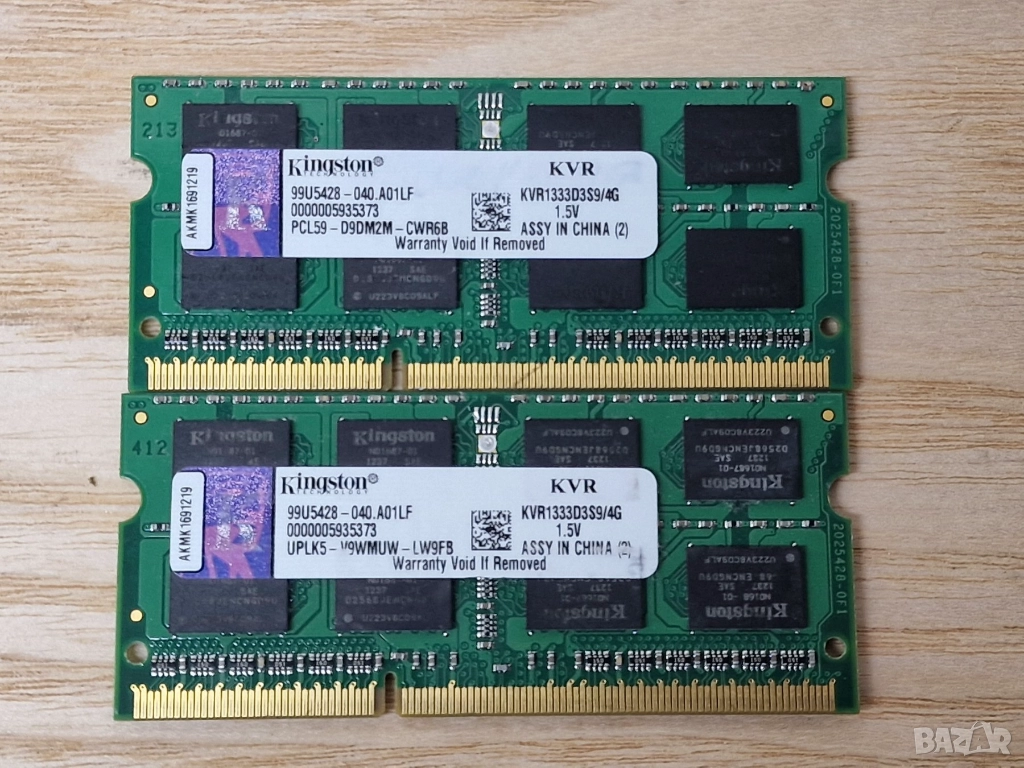 ✅4GB DDR3 16 чипа 1600Mhz Kingston Ram Рам Памет за лаптоп, снимка 1
