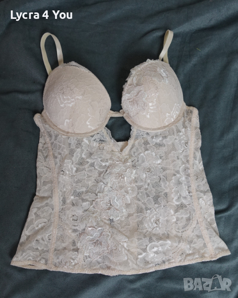 LORMAR дантелен корсет в бежов цвят 70 А/В размер, снимка 1