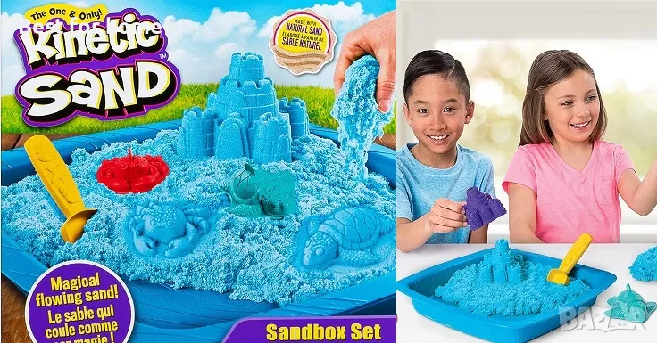 Кинетичен пясък, комплект за игра с пясъчник , снимка 1