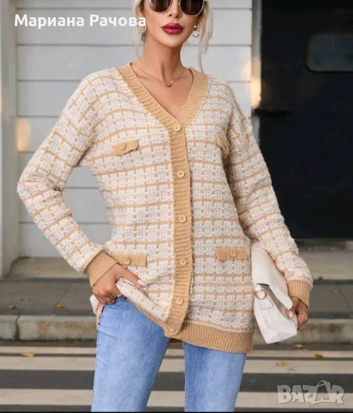 Плетена дамска жилетка , снимка 1