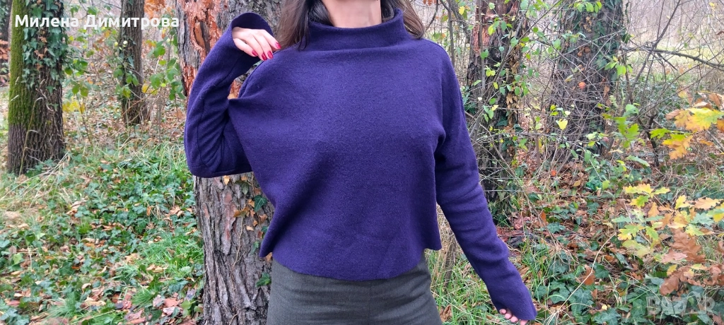 Дамски пуловер от вълнено букле, снимка 1