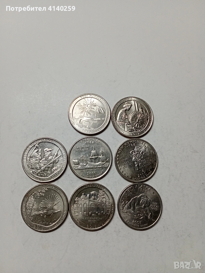 САЩ МОНЕТИ ЛОТ 1/4 КУОРТЪР ДОЛАР 2000 Г , снимка 1