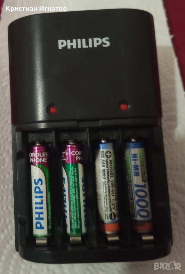 Зарядно за АА и ААА батерии на 1,2 волта ., снимка 1