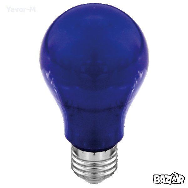 LED Лампа, Крушка, 6W, E27, 220-240V AC, Синя светлина, Ultralux - LB627B, снимка 1
