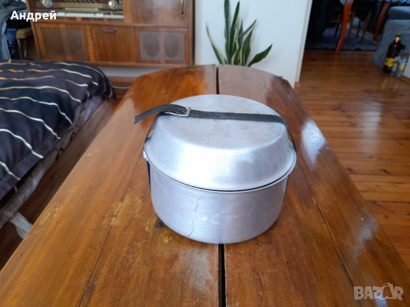 Стара туристическа посуда,съдове,спиртен котлон #3, снимка 1