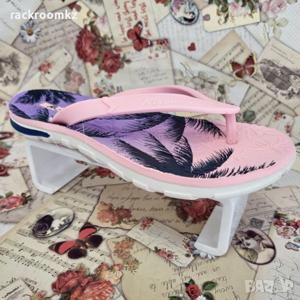 Дамски джапанки в розов цвят между пръстите модел: 1180, снимка 1