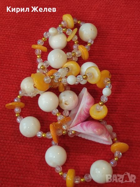 ФЕШЪН АРТ КОЛИЕ от НАТУРАЛНИ СКЪПОЦЕННИ КАМЪНИ МИДИ и МЪНИСТА РЪЧНА МАЙСТОРСКА ИЗРАБОТКА 6743, снимка 1