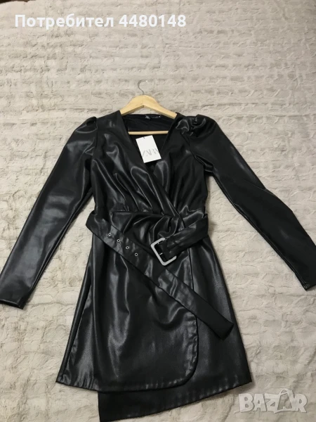 Кожена рокля ZARA, снимка 1
