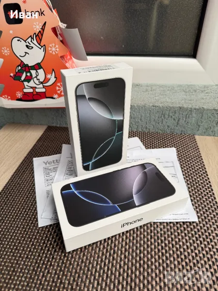 512*НОВ*ЛИЗИНГ 97лв/м•iPhone 16 pro Natural/White/Black айфон 16 про, снимка 1