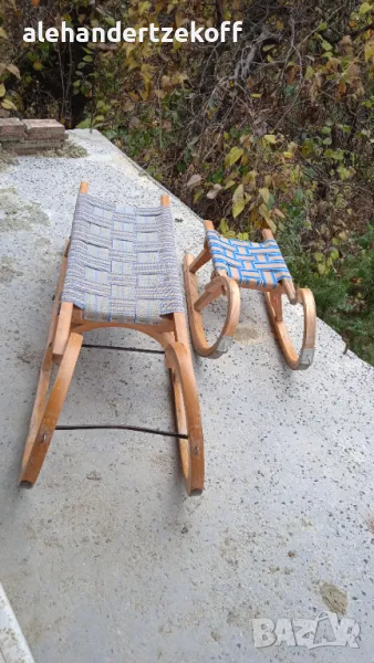 Дървена шейна шейни, снимка 1