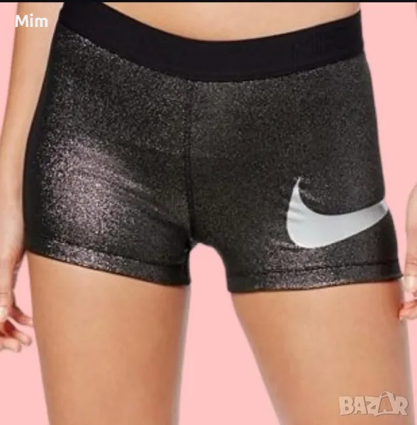 Nice L Черен къс клин със сребрист брокат , снимка 1